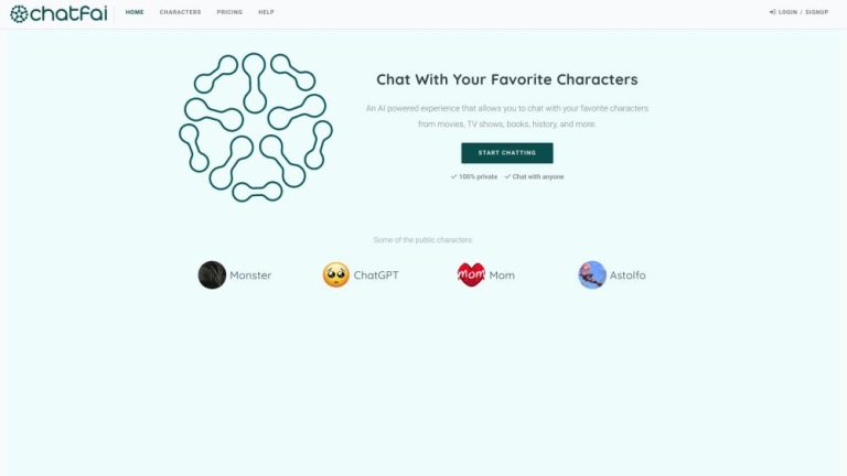 ChatFAI: Chatea con Personajes Ficticios en un Sitio Web Interactivo
