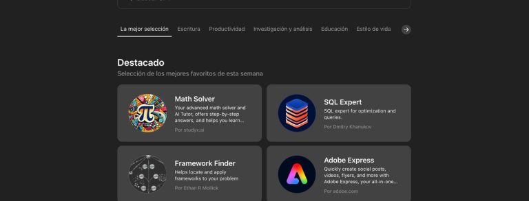 GPTs Gallery: Innovadores Modelos de IA para Mejorar Vida y Trabajo