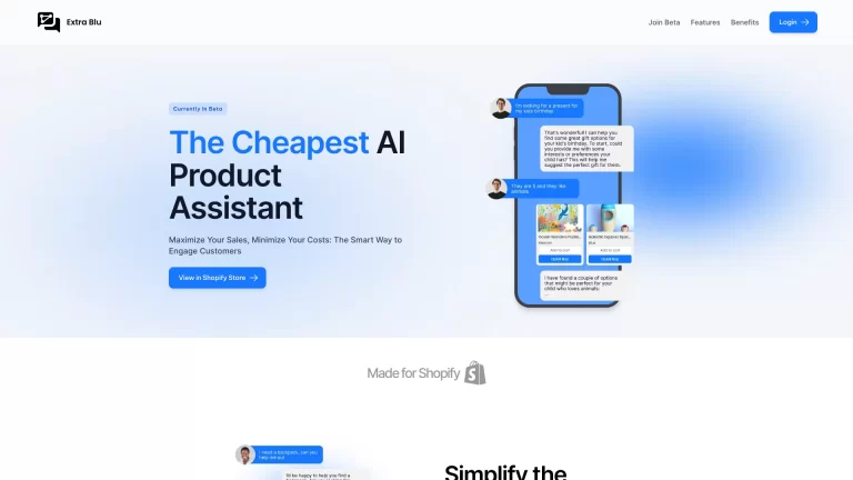 Optimiza tu Tienda Shopify con Extra Blu: Chatbot de IA Sin Costo Adicional