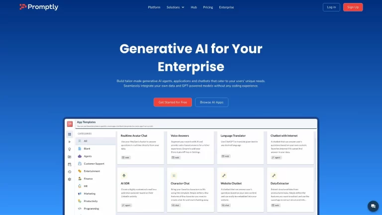 Promptly: Crea Aplicaciones y Flujos de Trabajo de IA Generativa Sin Código