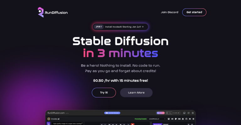 RunDiffusion: Plataforma en la Nube para Crear Arte con IA sin Programación