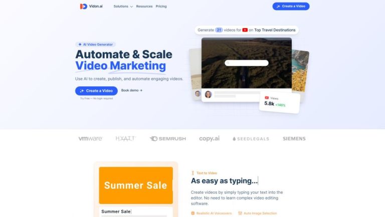 Vidon.ai: La Plataforma de Marketing de Video para Crear, Programar y Compartir Contenido Atractivo en Redes Sociales