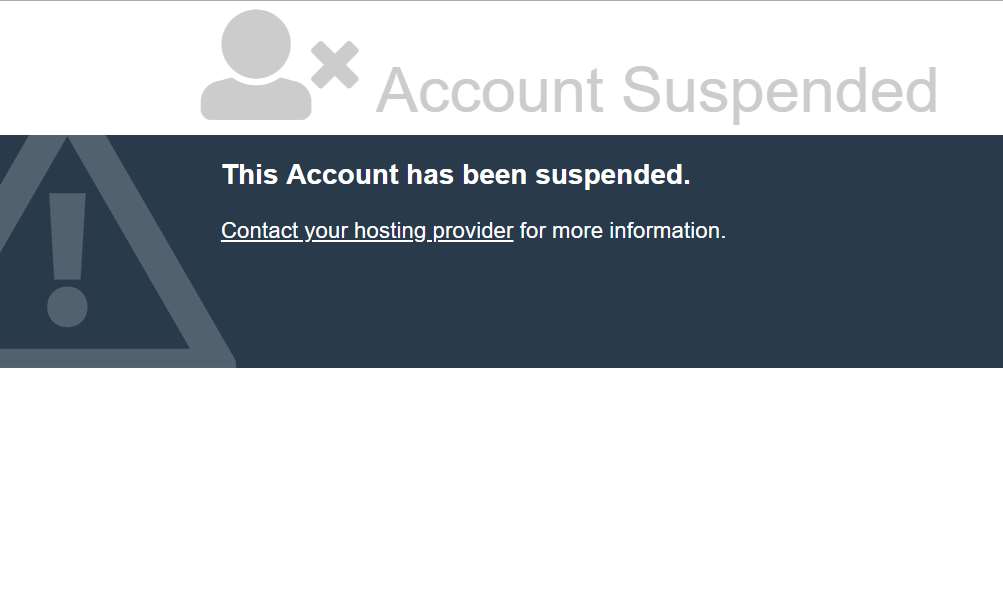 Cómo Notificar a Usuarios Sobre la Suspensión de Cuenta y Redirigirlos a su Proveedor de Hosting 1 Cómo Notificar a Usuarios Sobre la Suspensión de Cuenta y Redirigirlos a su Proveedor de Hosting