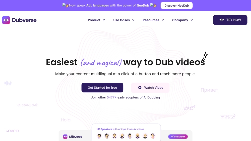 Descubre Dubverse: La Plataforma de IA para Doblar Videos en Múltiples Idiomas 2 Descubre Dubverse: La Plataforma de IA para Doblar Videos en Múltiples Idiomas
