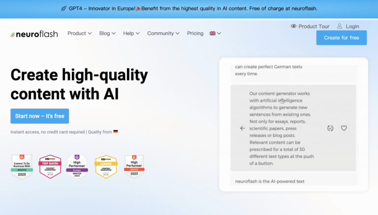 Neuroflash: El Mejor Generador de IA de Europa para Contenido Ilimitado y SEO en 7 Idiomas