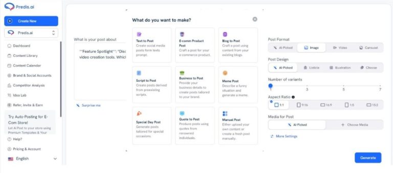 Predis.ai: La Herramienta de IA para Crear y Analizar Contenido en Redes Sociales