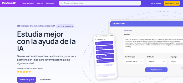 Quizgecko: Crea Cuestionarios Inteligentes con IA a Partir de Contenido Existente