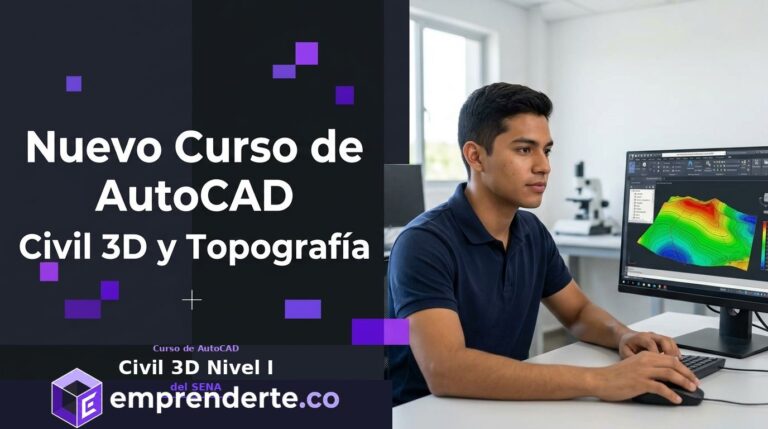 Curso de AutoCAD Civil 3D del SENA: cursos gratis de diseño asistido y obras civiles