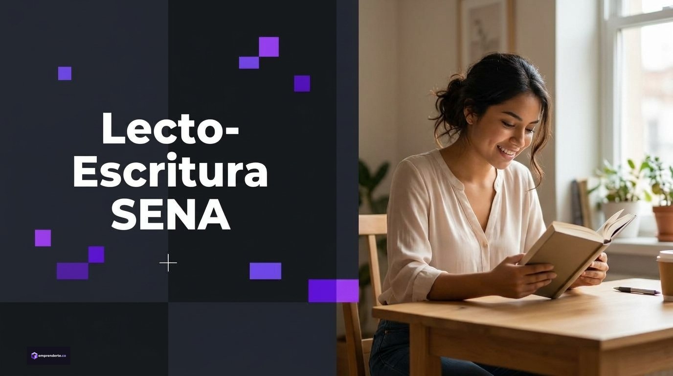 Curso Lecto-Escritura SENA. Estudiante del SENA en entorno de aprendizaje real.