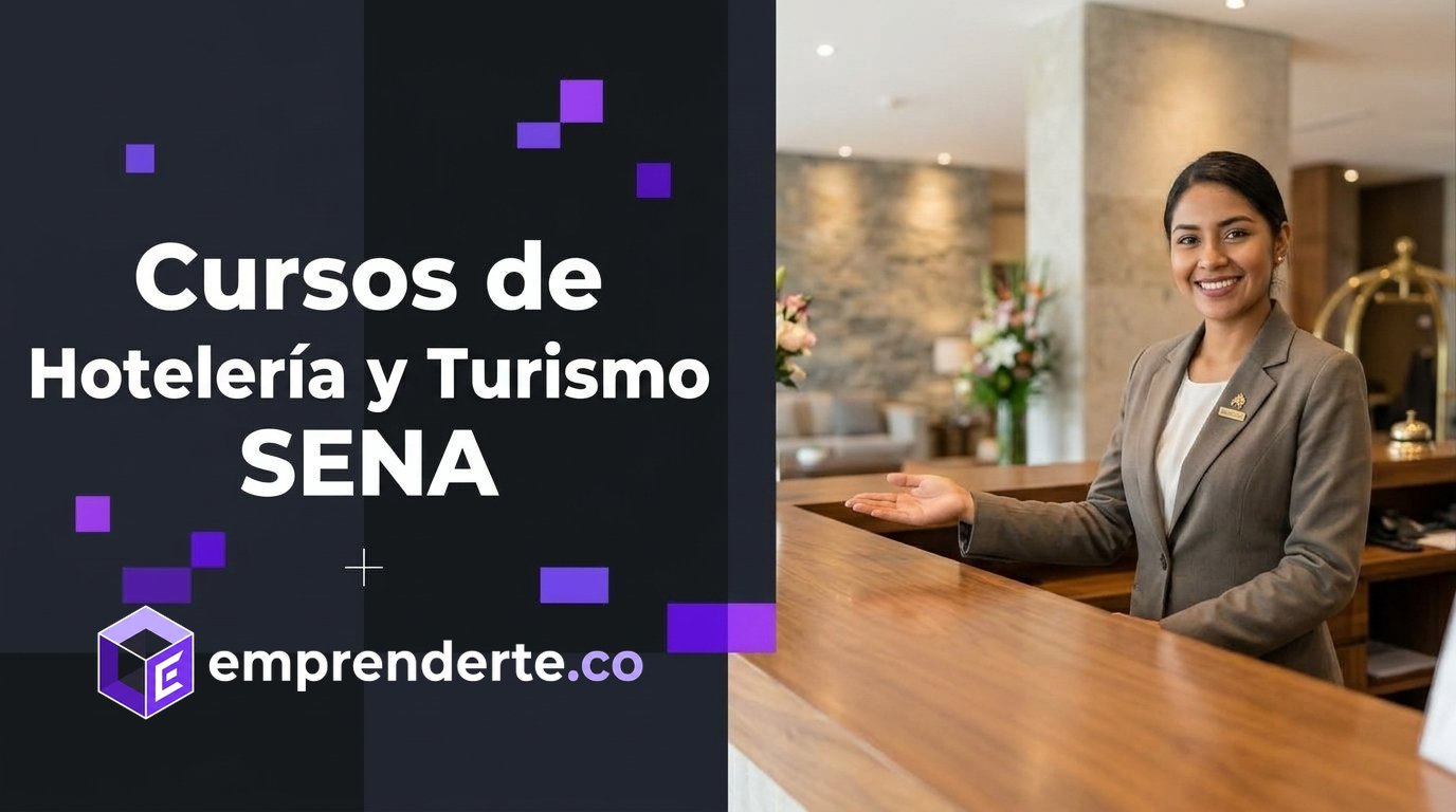 Curso Hotelería y Turismo SENA. Estudiante del SENA en entorno de aprendizaje real.